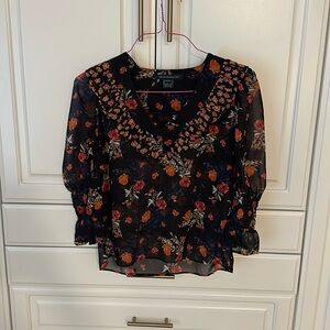 French connection floral blouse size small